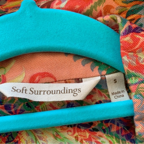 SOFT SURROUNDINGS PAISLEY LAIA LONG SLEEVE BUTTON UP SHIRT TUNIC - Picture 4 of 14